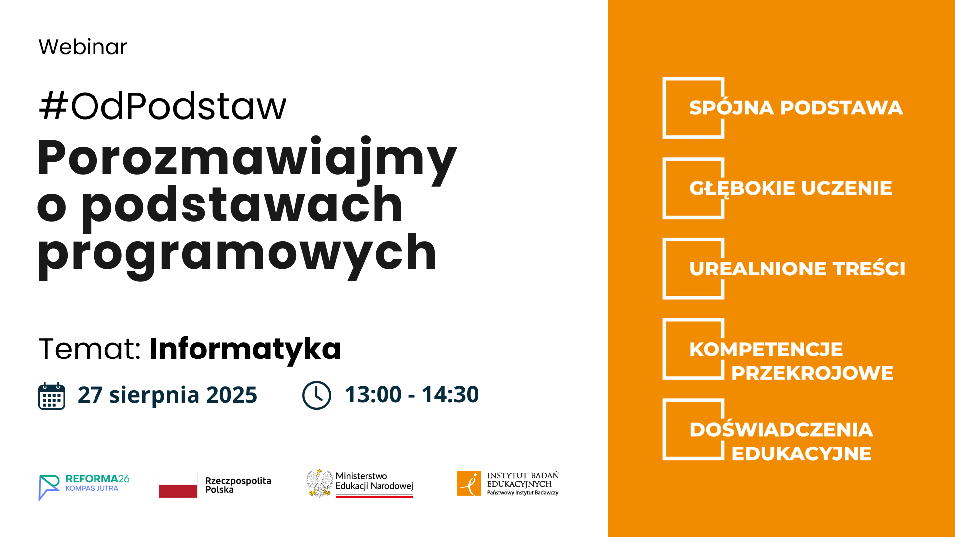 #OdPodstaw – porozmawiajmy o podstawach programowych - informatyka